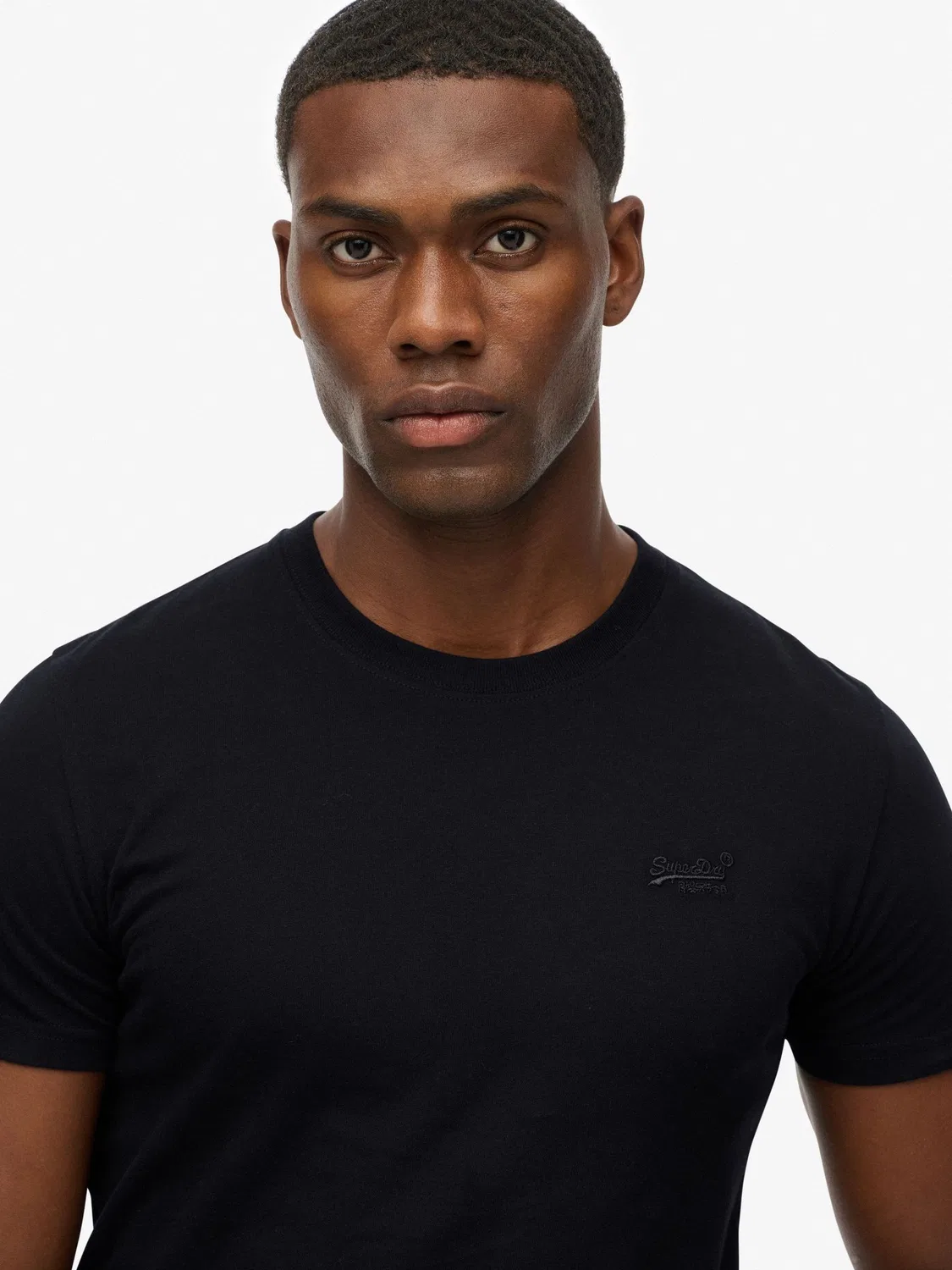 Футболка с вышитым логотипом Superdry Essential Logo, черная — фото 4