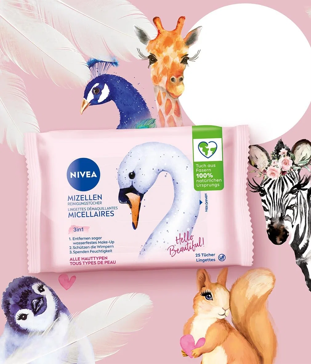 Салфетки для снятия макияжа 3-в-1 NIVEA, 25 шт, розовый — фото 4