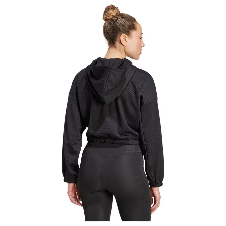 Женский свитшот с капюшоном MO COVER-UP adidas, Фиолетовый — фото 3