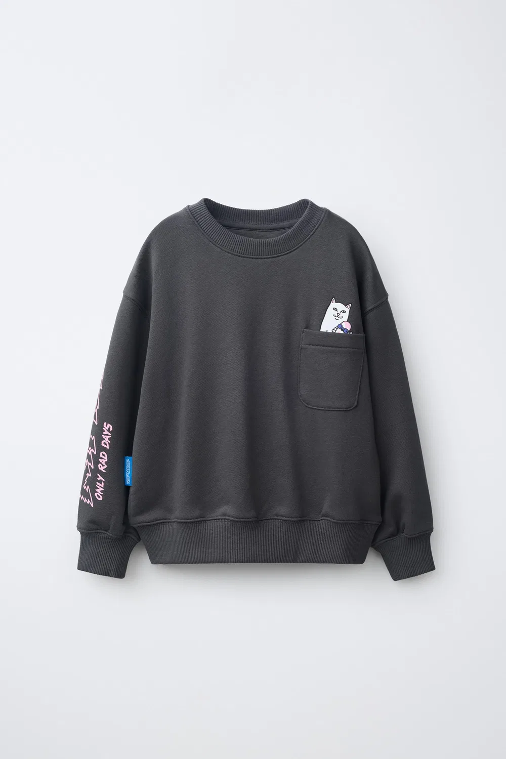 RIPNDIP X ZARA Детская толстовка с логотипом, Anthracite grey
