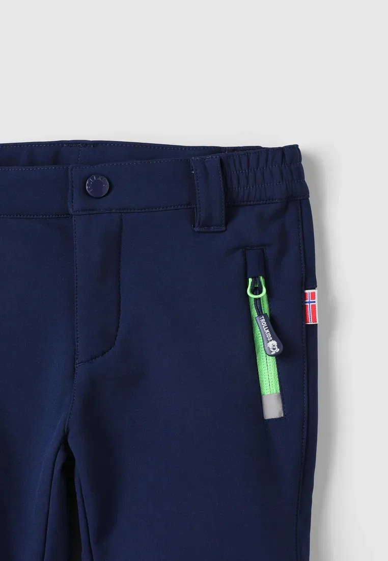 Детские брюки для активного отдыха на природе (fjell pants) Trollkids, Navy — фото 3