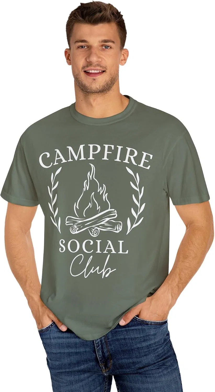 Женская футболка с принтом Campfire Social Club Comfort Colors 1717, Moss — фото 4