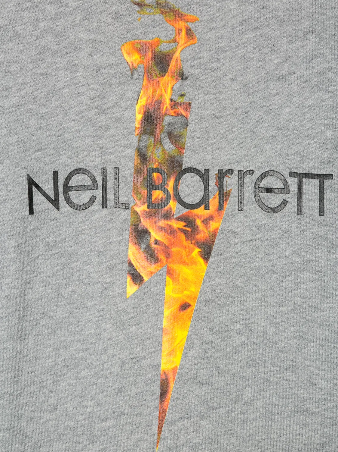 Свитшот Flaming Bolt Neil Barrett, серый — фото 3