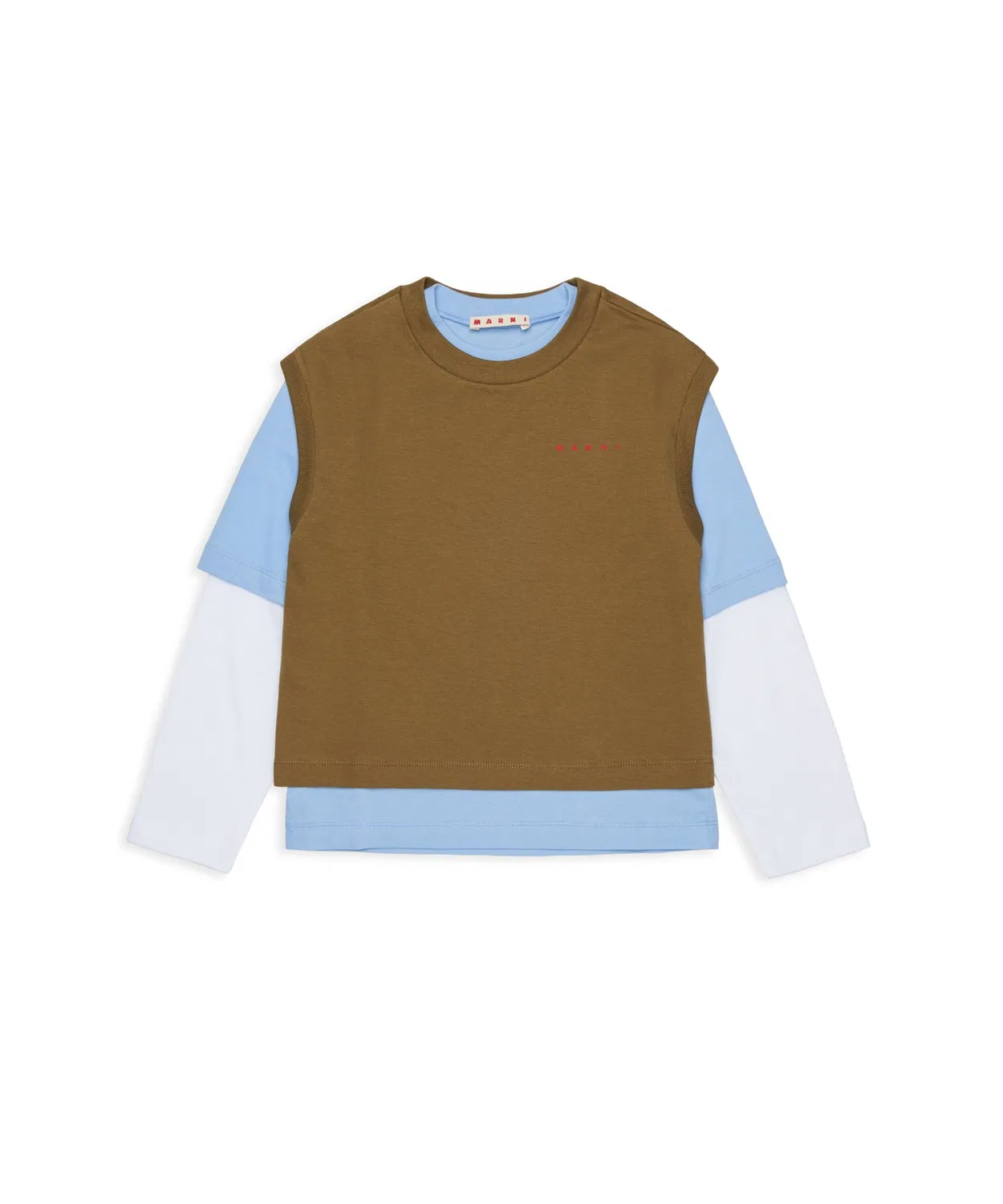 Детская футболка с длинным рукавомMARNI KID, Brown