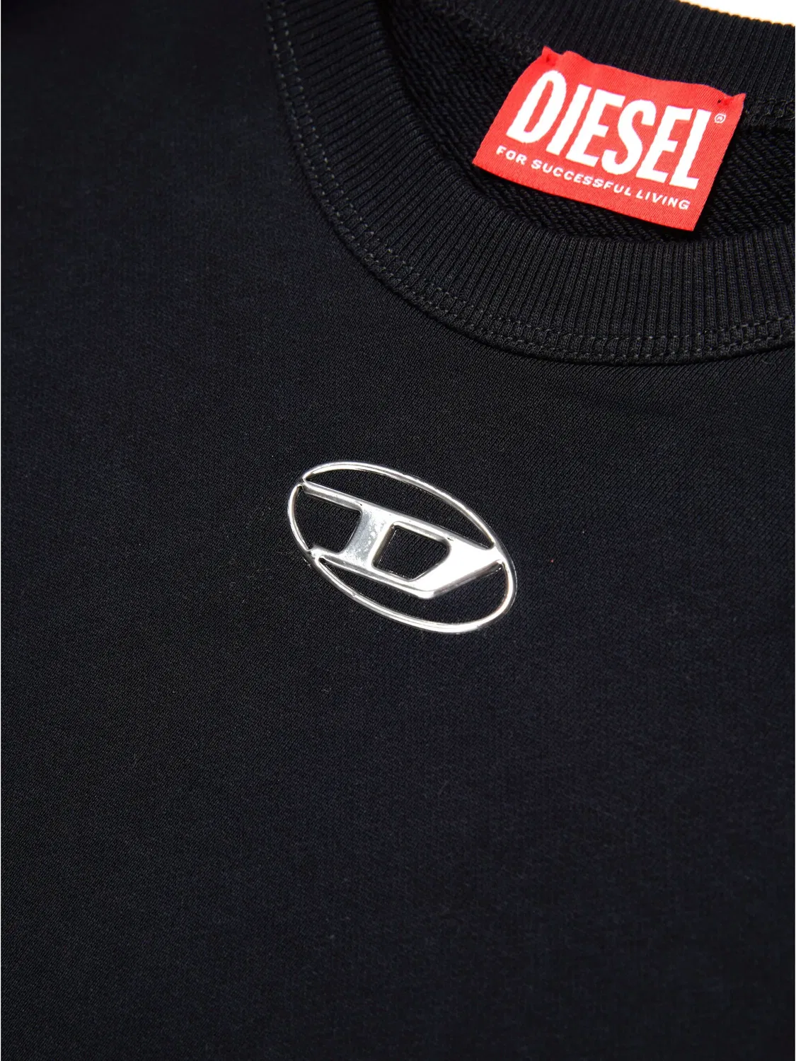Свитшот Oval D из хлопка Diesel, черный — фото 2