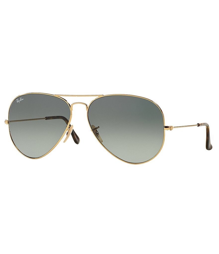 

Большие металлические солнцезащитные очки-авиаторы Ray-Ban, золотой