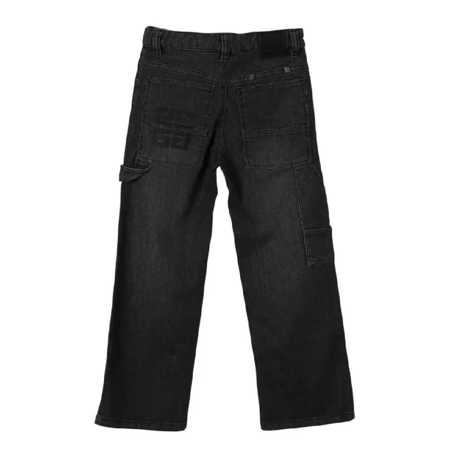 Джинсы с регулируемой талией Adjustable Waist Denim Jeans Givenchy, Black — фото 2