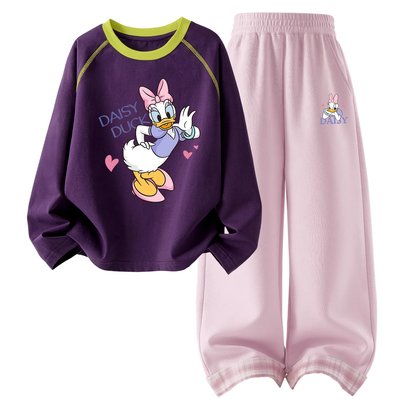 Детский комплект спортивной одежды с круглым вырезом Di Runaway Mulberry Purple+Di Smile Daisy K Cherry Blossom Pink Disney, Di Runaway Mulberry Purple+Di Smile Daisy K Cherry Blossom Pink — фото 4