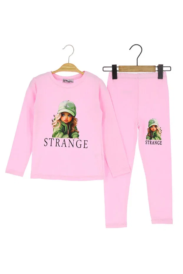 Детский спортивный костюм для девочек с принтом Crassi, Light Pink