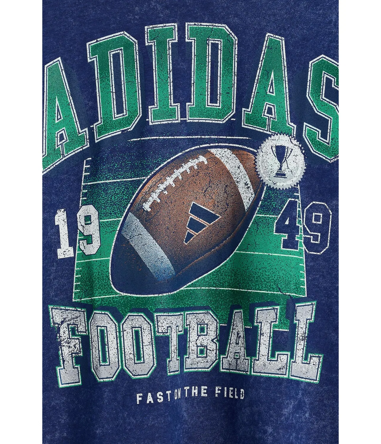 Футболка AOP Football Wash Tee (для детей постарше) Adidas Kids, Dark Blue Adi — фото 3