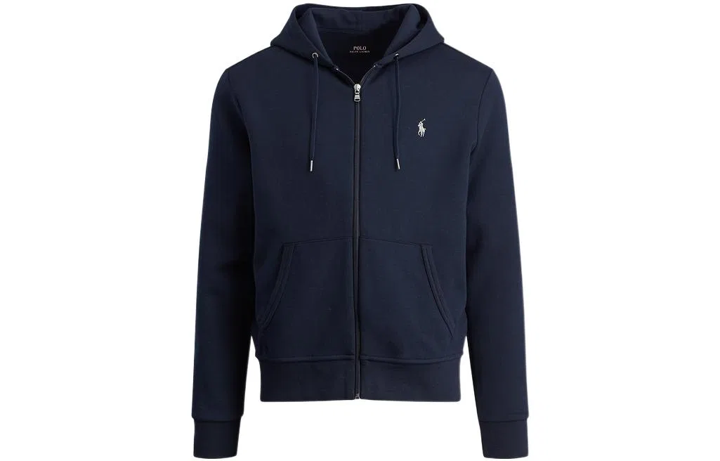 Мужской худи на молнии с вышивкой Polo Ralph Lauren, Navy Blue