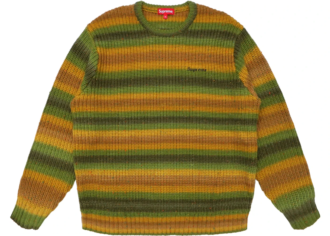 Мужской свитер с градиентными полосами Ombre Stripe Supreme, зеленый