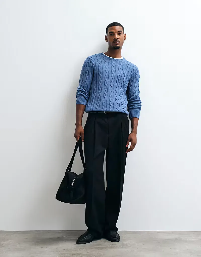 Хлопковая толстовка с логотипом Polo Ralph Lauren, украшенная косами, синий — фото 4
