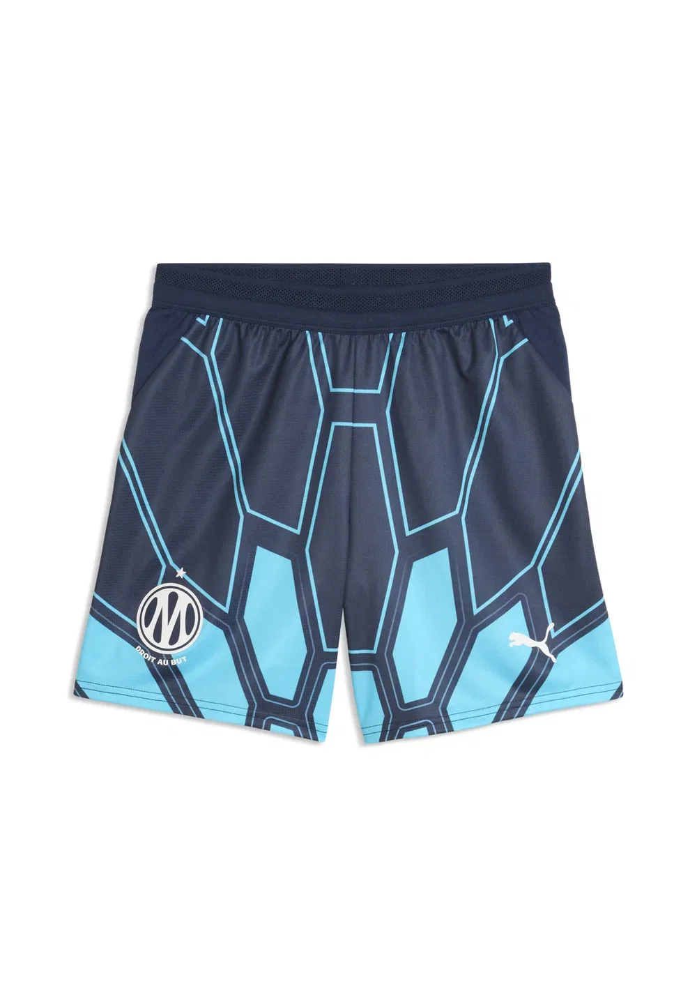 Шорты унисекс Olympique de Marseille 26/27 - клубная одежда Puma, Bright Aqua-Club Navy — фото 4