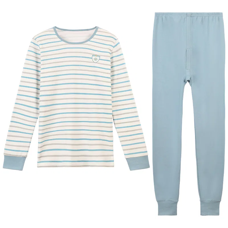 Детское нижнее белье для подростков хлопковое Red bean, Light Cloud White + Song Blue — фото 3