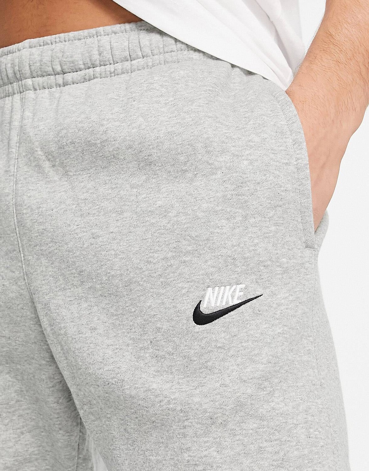 Джоггеры с манжетами Nike Club Сuffed, серый — фото 4