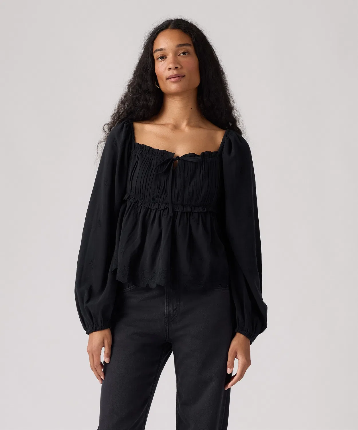 Женская блузка с длинным рукавомBOHO Levi's, Черный