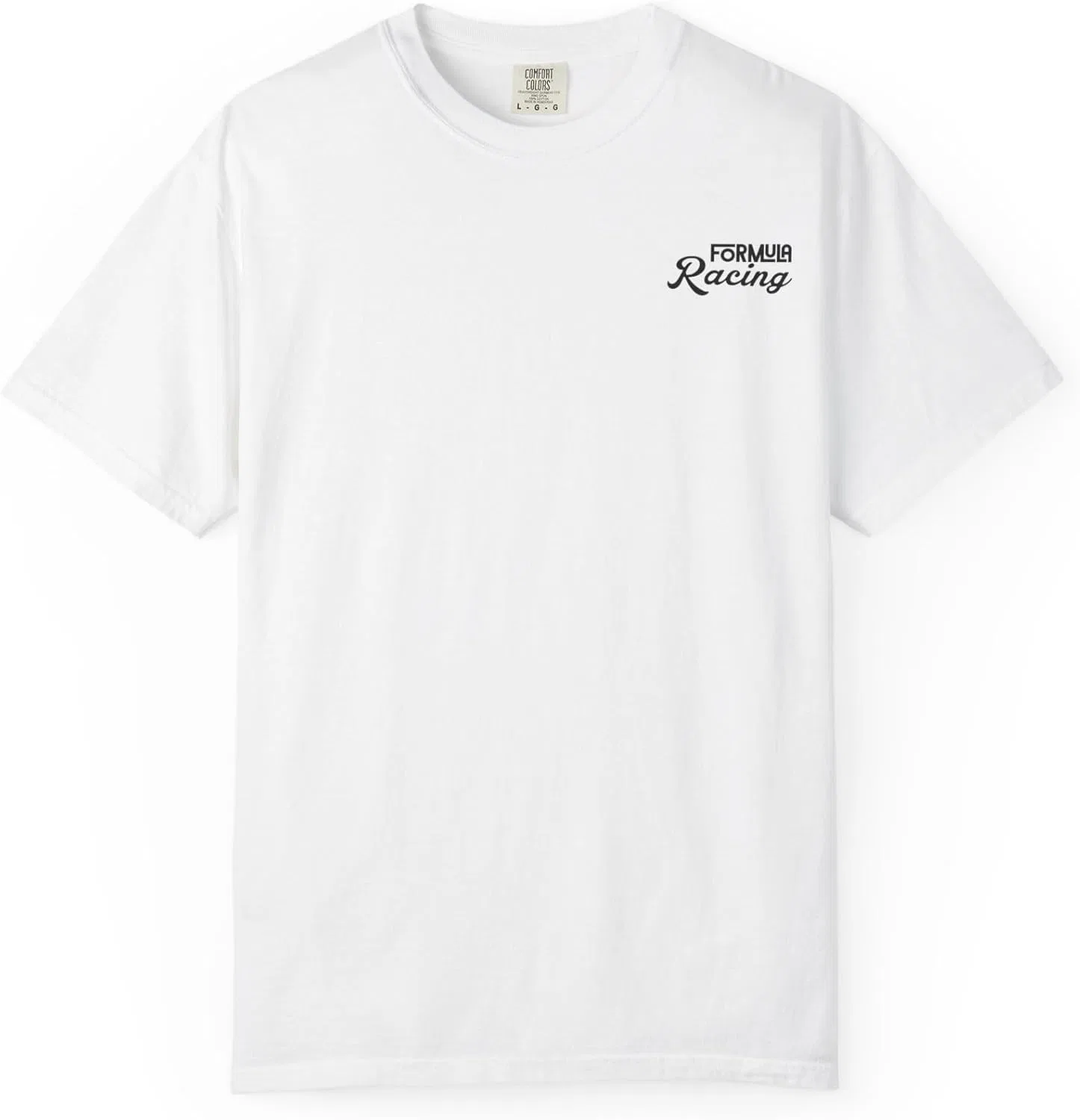Мужская футболка с гоночной графикой Comfort Colors 1717, White
