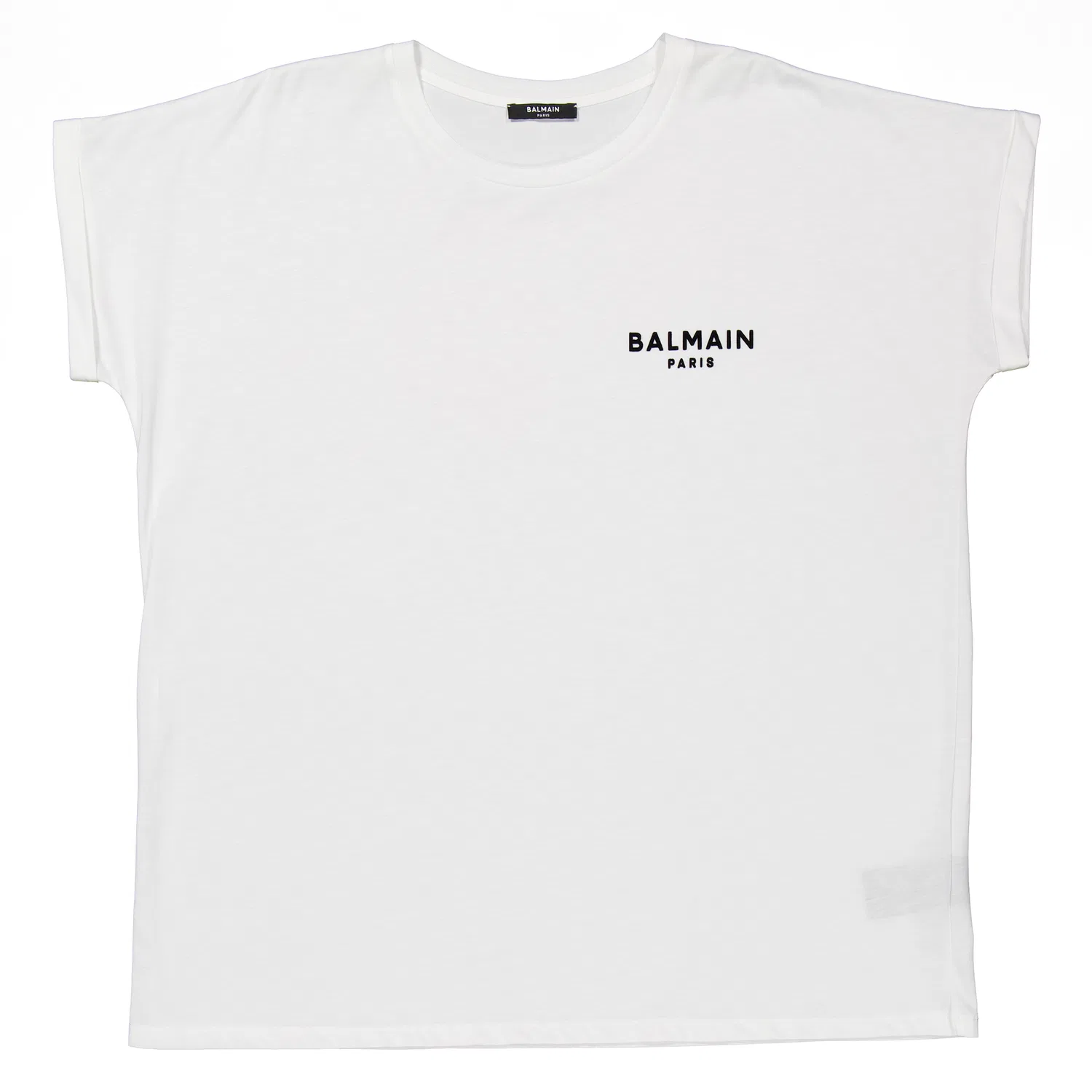 Футболка с коротким рукавом и логотипом Balmain, White/Black