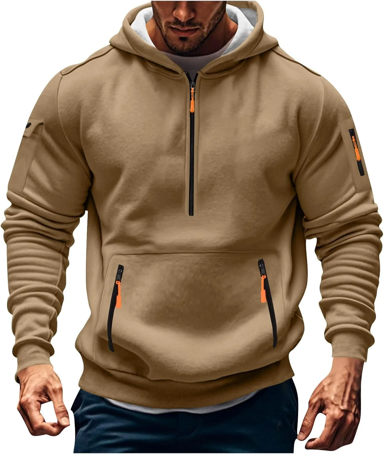 

Толстовка с капюшоном Big and Tall, карго, с карманами