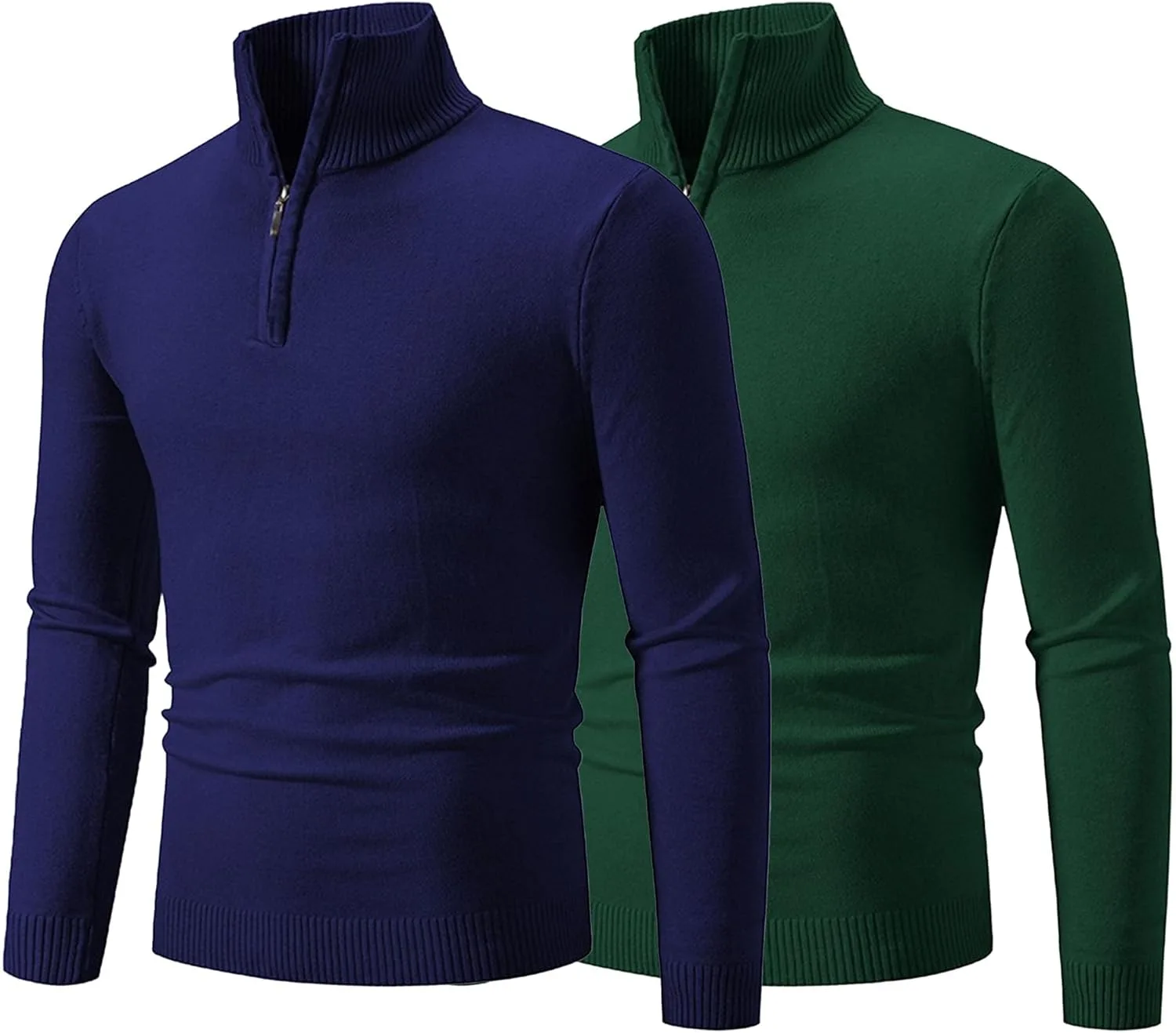 

Мужской свитер с молнией и воротником-стойкой SWJGLITTR