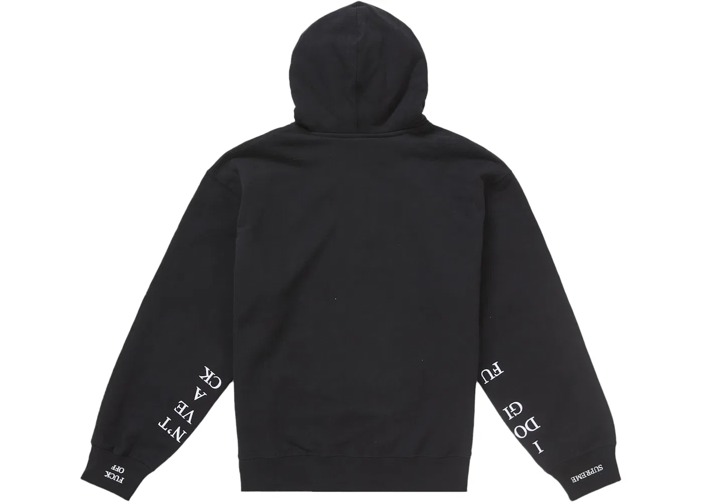 Мужской худи на молнии IDGAF Zip Up Hooded Sweatshirt Supreme, Black — фото 2