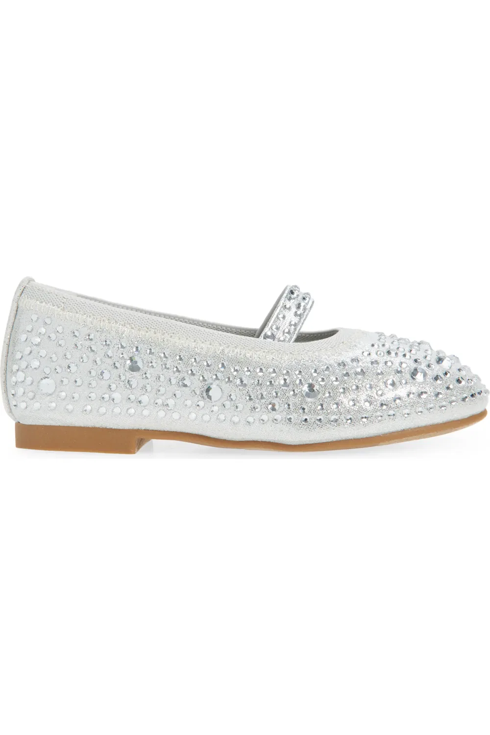 Детские туфли мэри-джейн с блестками Kyleigh Nordstrom, Silver Metallic — фото 3
