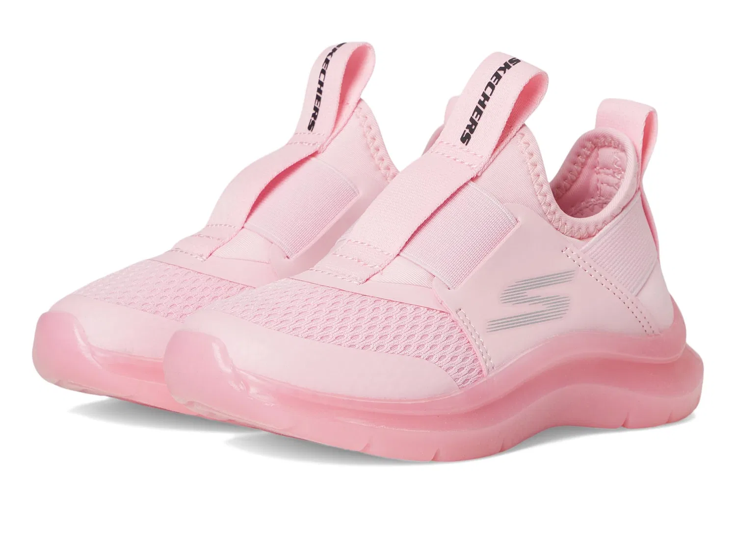 Детские кроссовки для девочек с прозрачной подошвой Skech Fast Ice Skechers, Pink