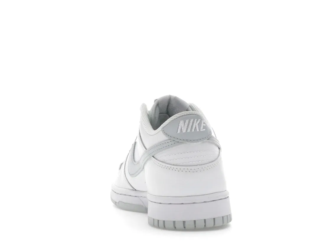 Детские кроссовки с перфорированным носком Nike Dunk Low Nike, White White Pure Platinum — фото 4