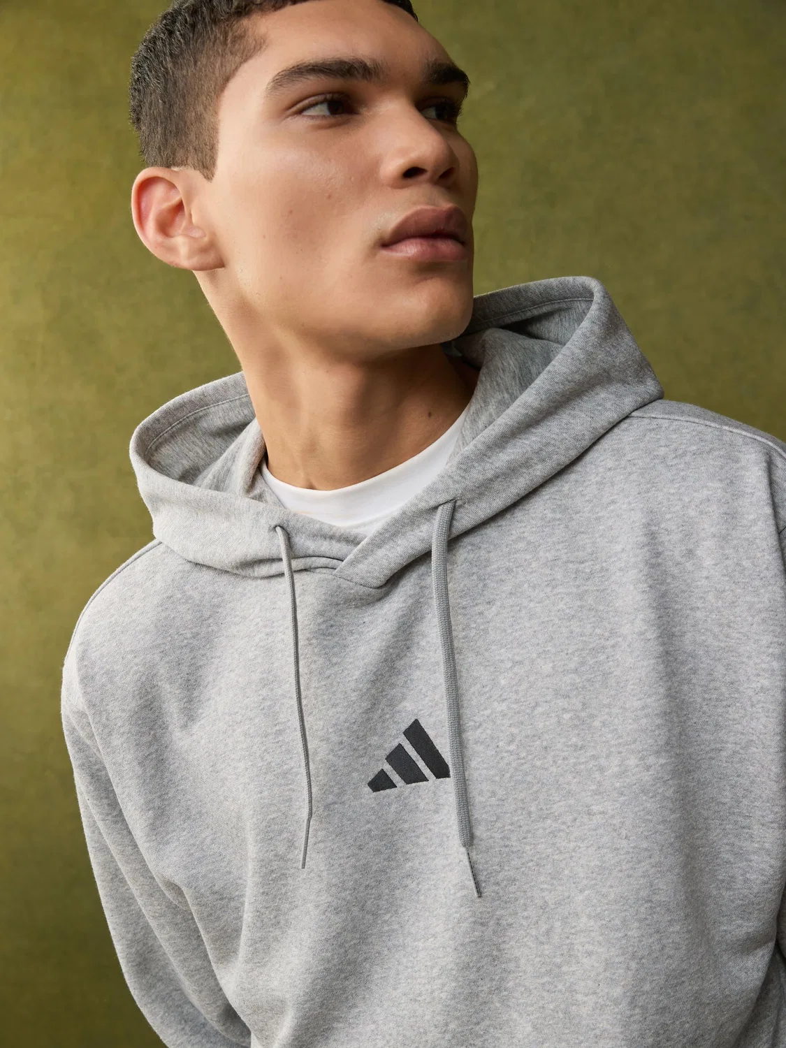 Худи Regular Fit, Essential Feelcozy Fleece adidas, серый светлый — фото 4