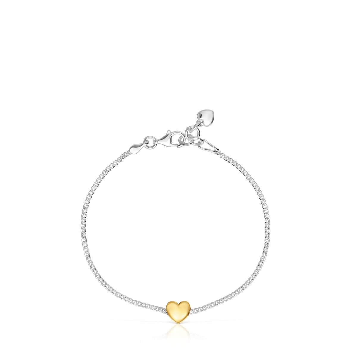 

Браслет-цепочка Tous My Other Half Two-Tone Heart, серебро