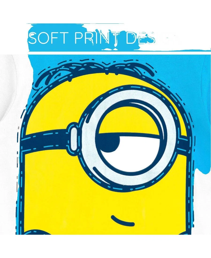 Комплект футболки и шорт с принтом Minions Stuart, синий с серебром — фото 3