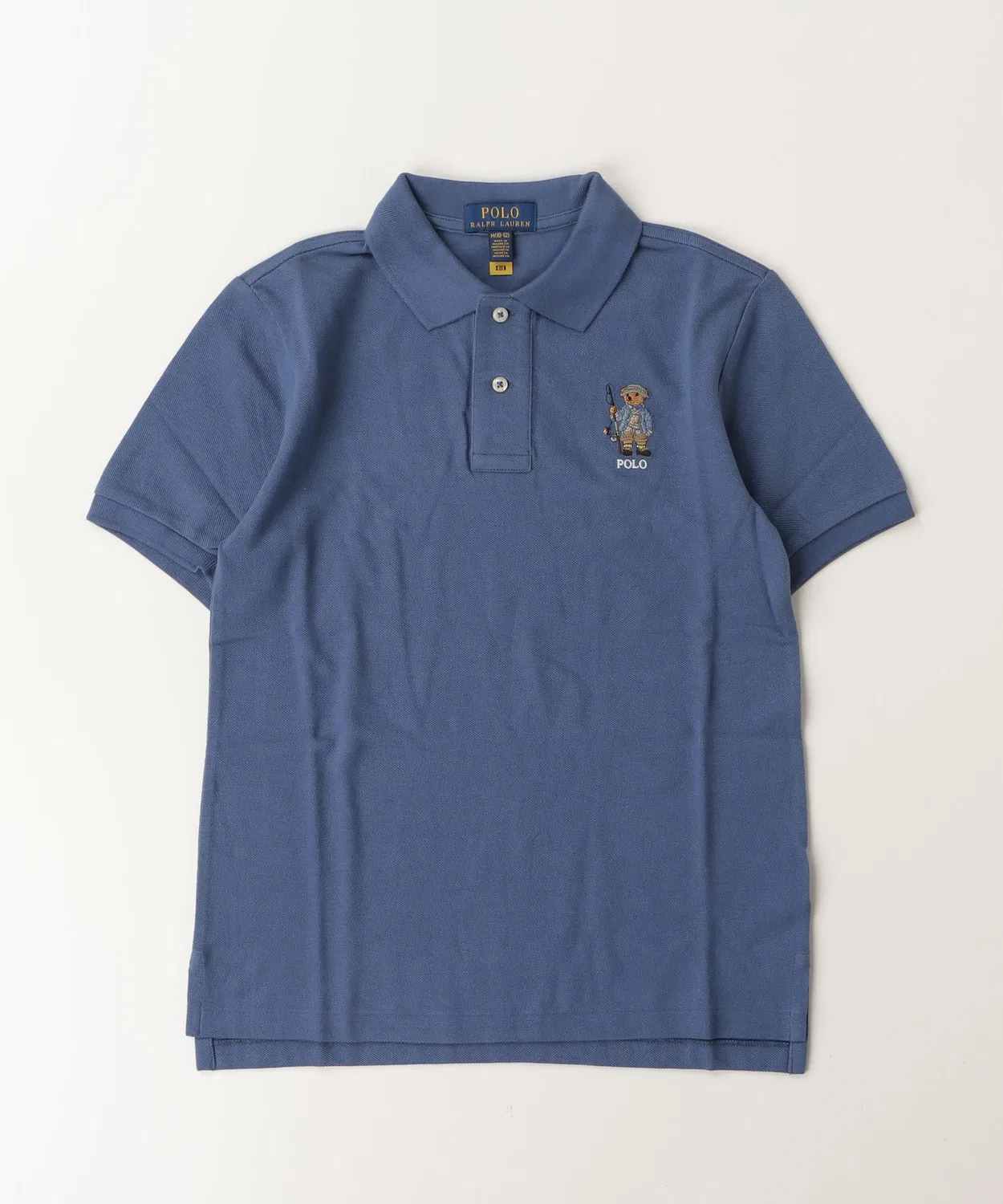 Детская хлопковая меш-поло с вышивкой Polo Bear POLO RALPH LAUREN CHILDRENSWEAR, Navy — фото 3