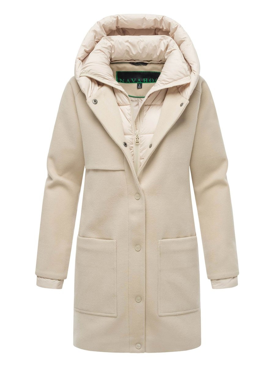 

Пальто Navahoo Fluffy Wonder Women's Winter With Removable Collar, бежевый