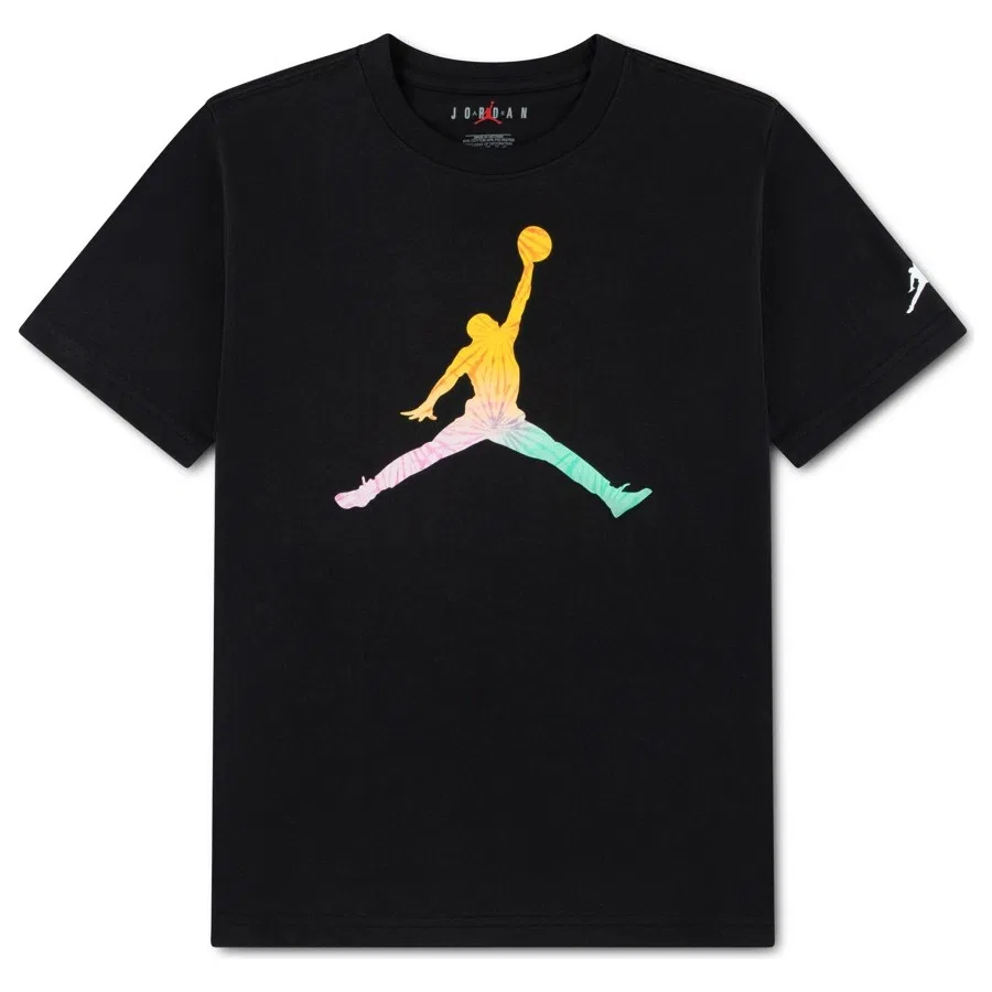 Детская футболка с принтом Jordan Tie Dye, Nike, Черный — фото 3