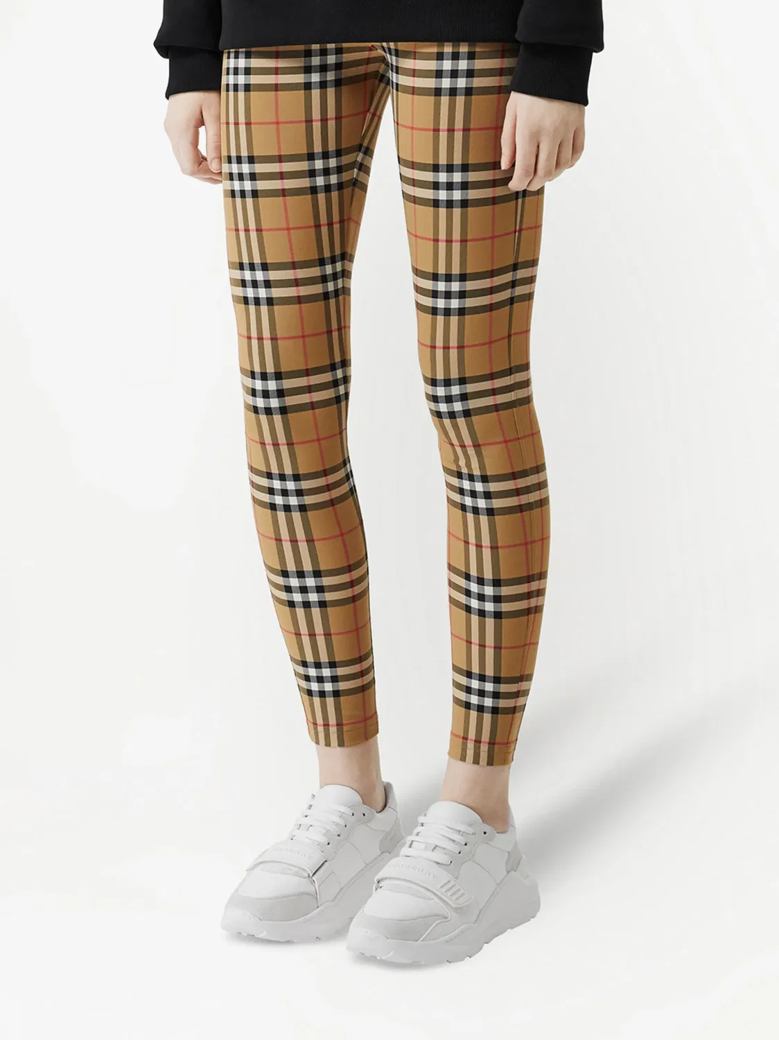 Burberry Леггинсы Vintage Check коричневые — фото 4