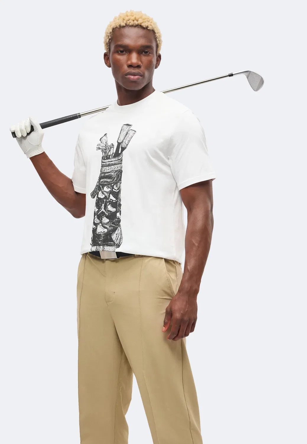 Футболка для гольфа - спортивная футболка Jordan, White/Black — фото 4