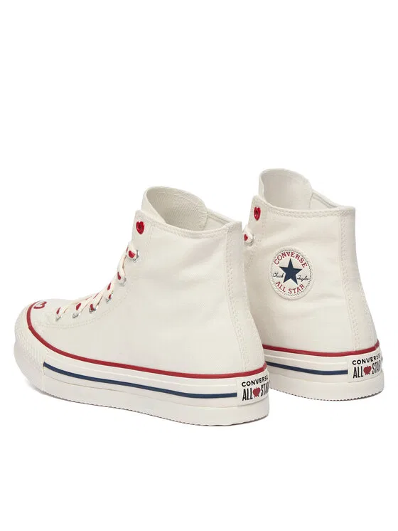 Кеды Chuck Taylor All Star Lift Platform Hearts Converse, кремовый — фото 3