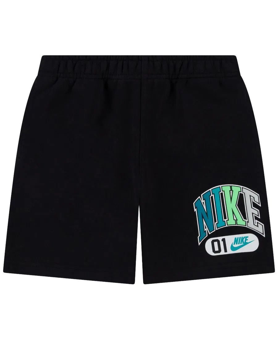 Шорты спортивные из флиса с логотипом Nike, Black