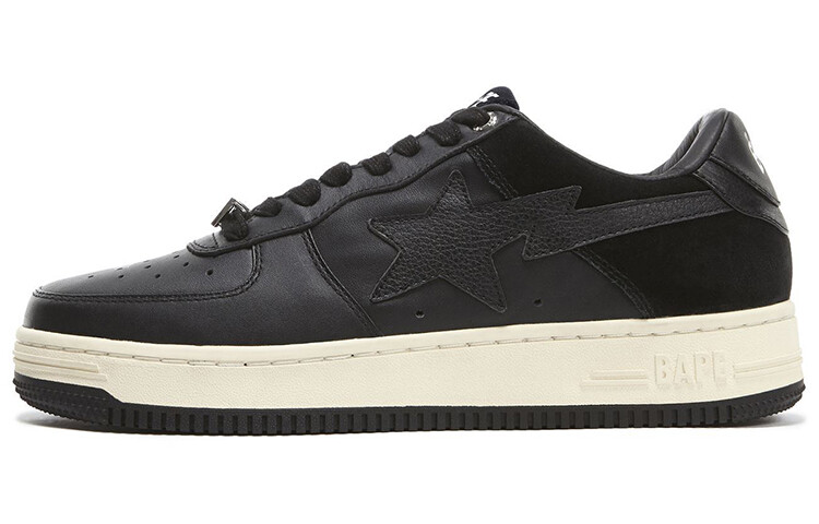 BAPE Bape Sta Низкий замшевый каблук Черный A Bathing Ape