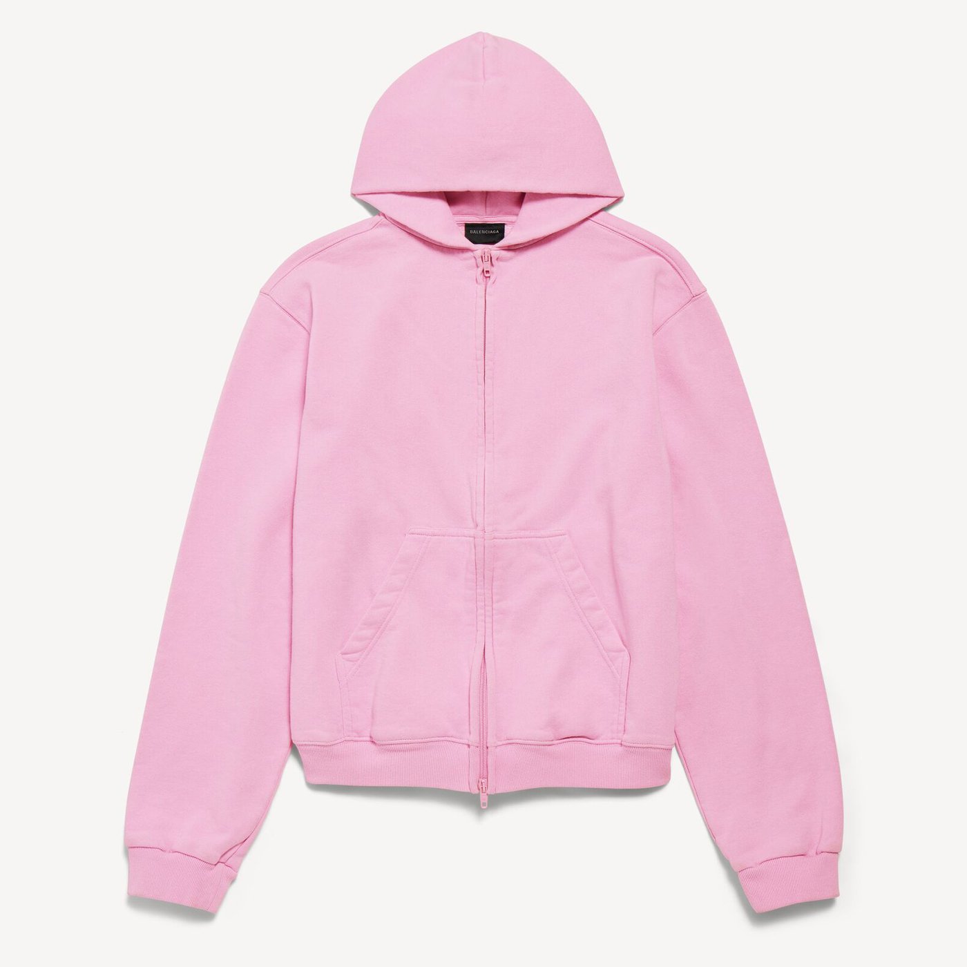 Толстовка Balenciaga Bow Zip-Up Hoodie Regular Fit, светло-розовый