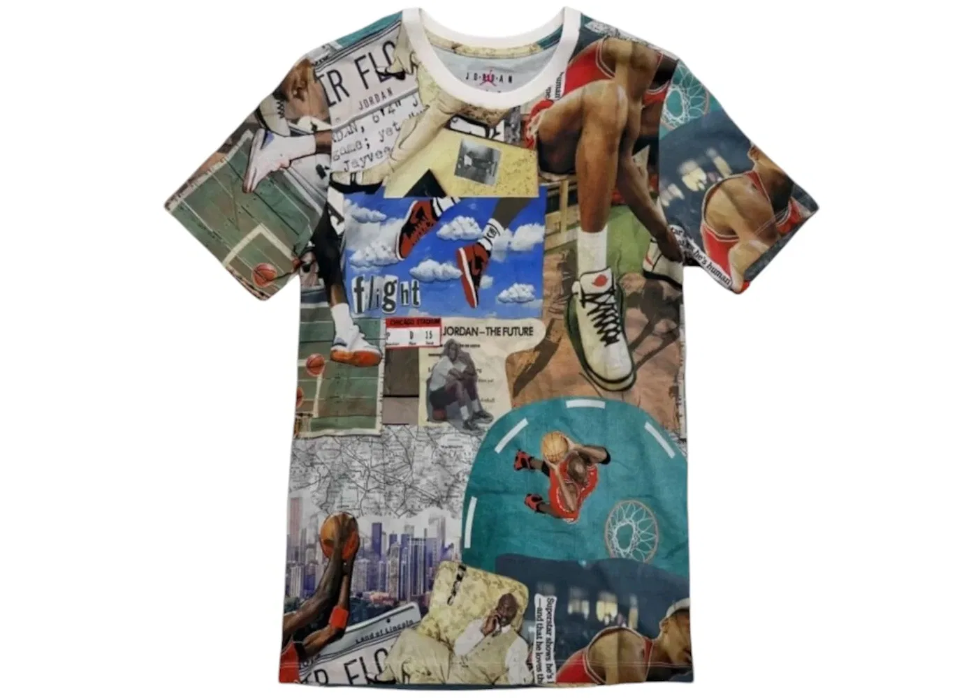 Мужская футболка с принтом Jordan Flight Essentials AOP Iconic Printed Graphic Tee, White