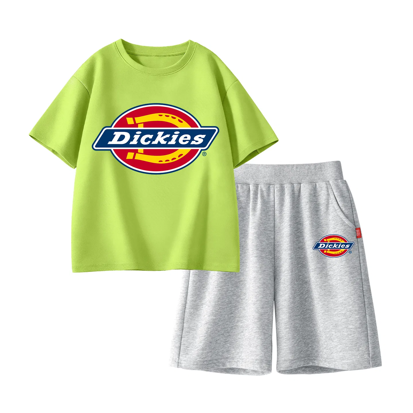 Детский спортивный комплект с круглым вырезом Dickies, Standard Matcha Green+Standard K Gray