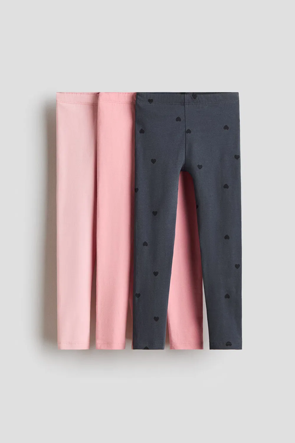 Комплект из 3 леггинсов из хлопкового трикотажа H&M, Rosa/Herzen
