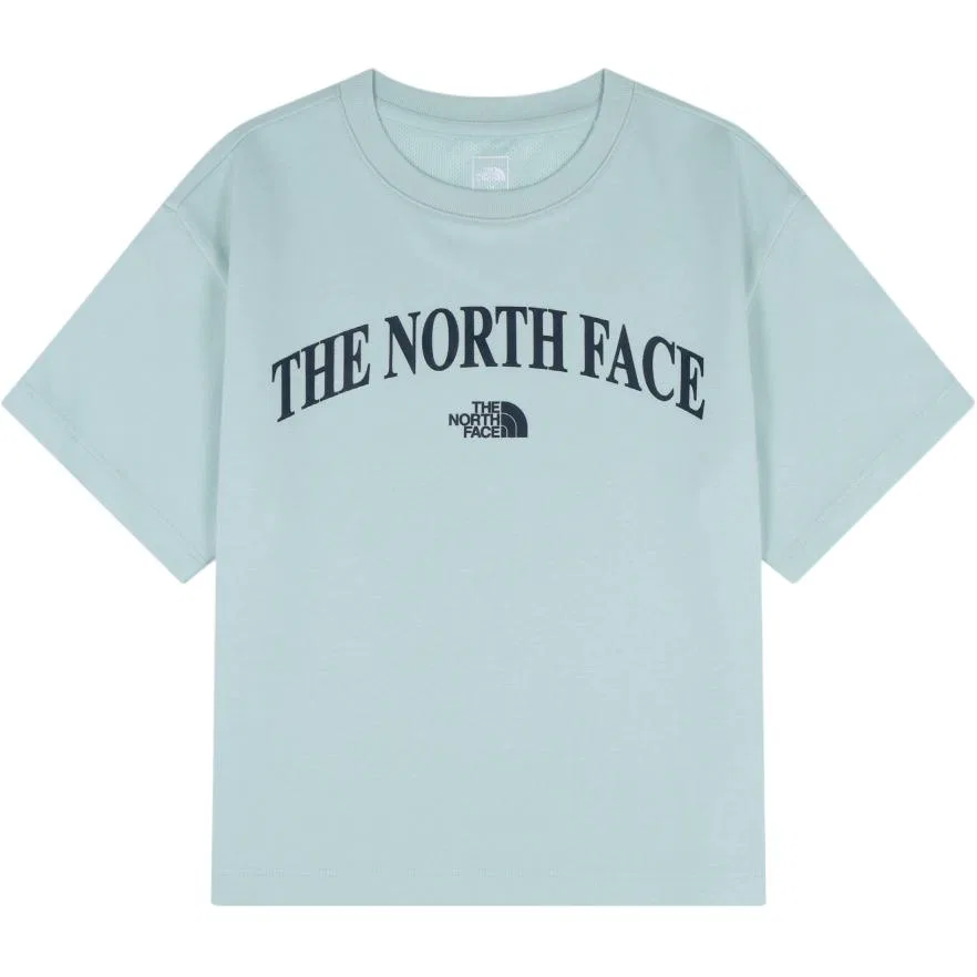 Детский спортивный комплект из футера с длинным рукавом THE NORTH FACE, Light Green Top+Light Green Shorts — фото 3