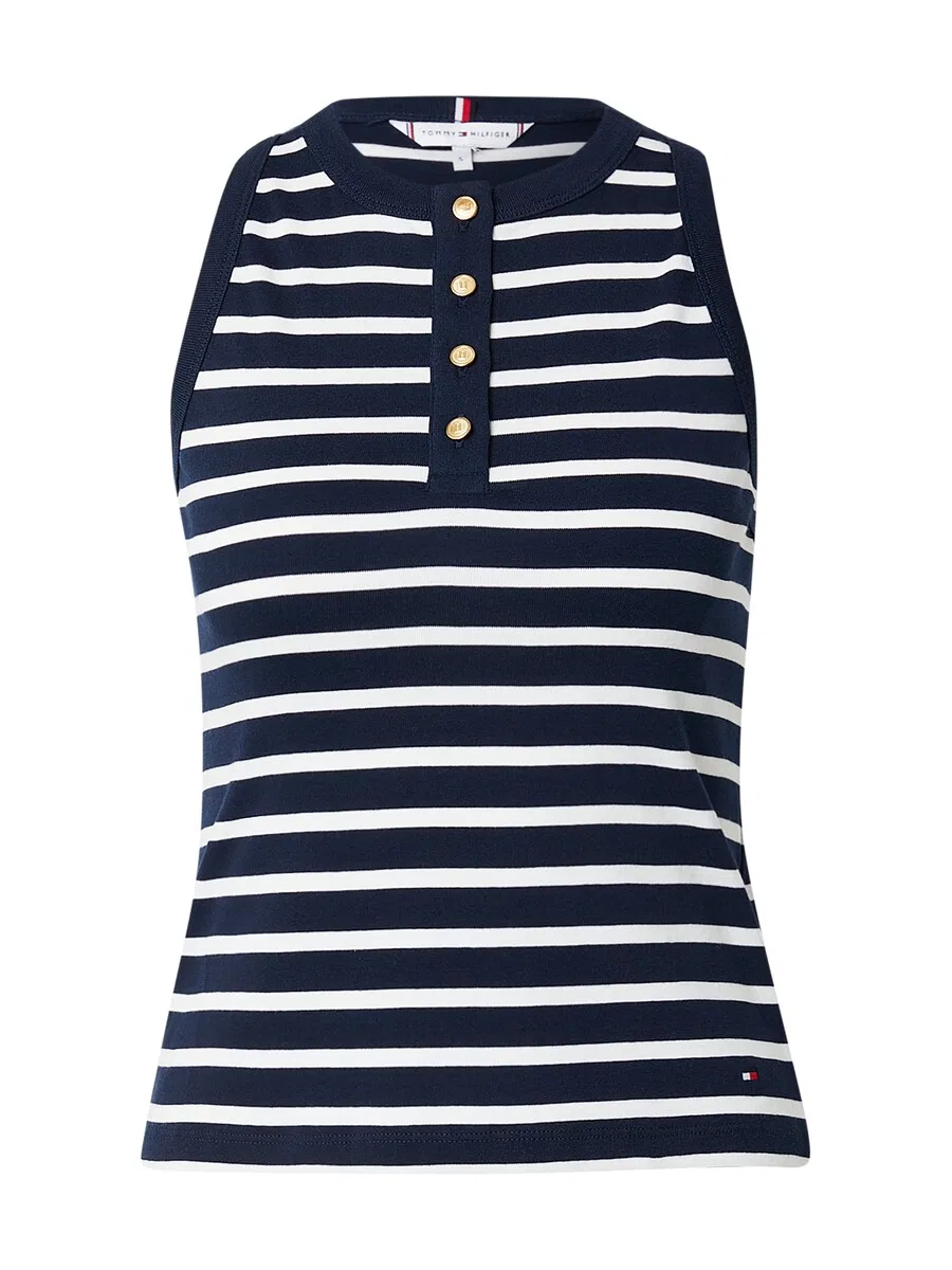 Топ TOMMY HILFIGER синего цвета