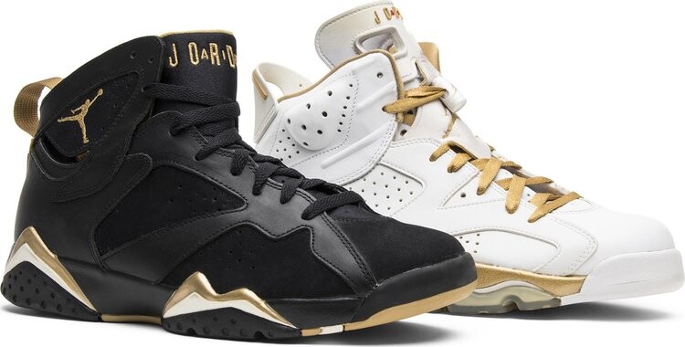 

Кроссовки Air Jordan 7/6 Retro Golden Moments Pack, разноцветный