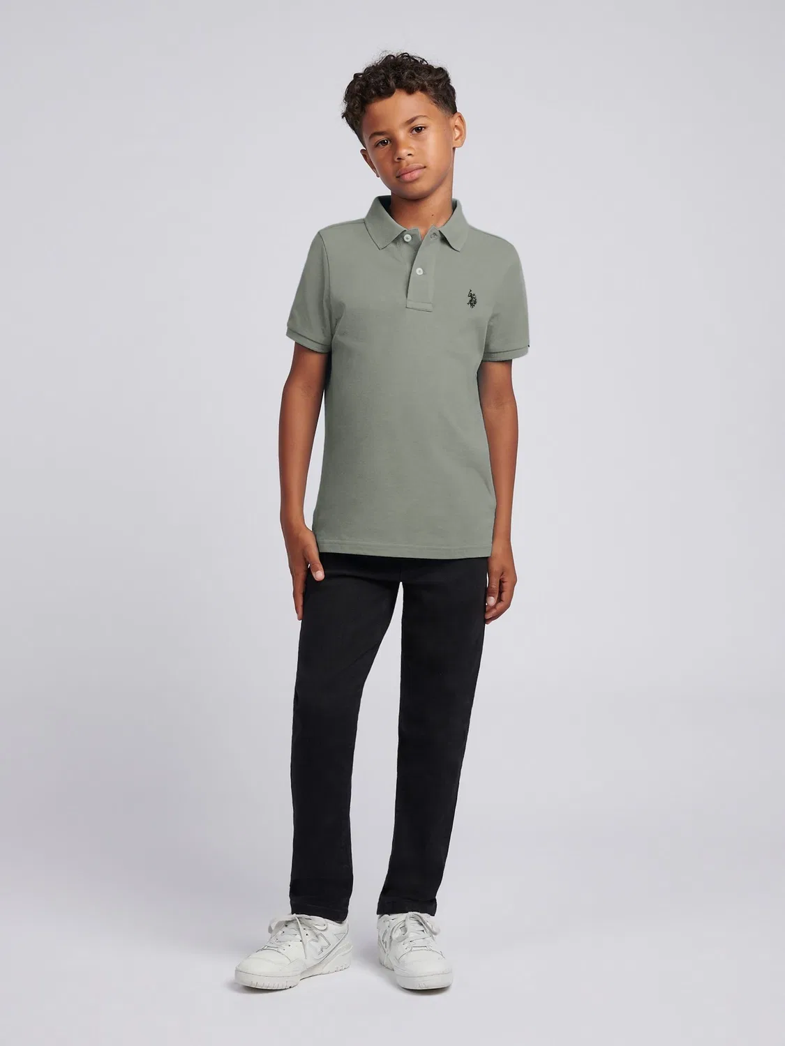Поло U.S. Polo Assn. Double Horsemen, темно-зеленый — фото 3