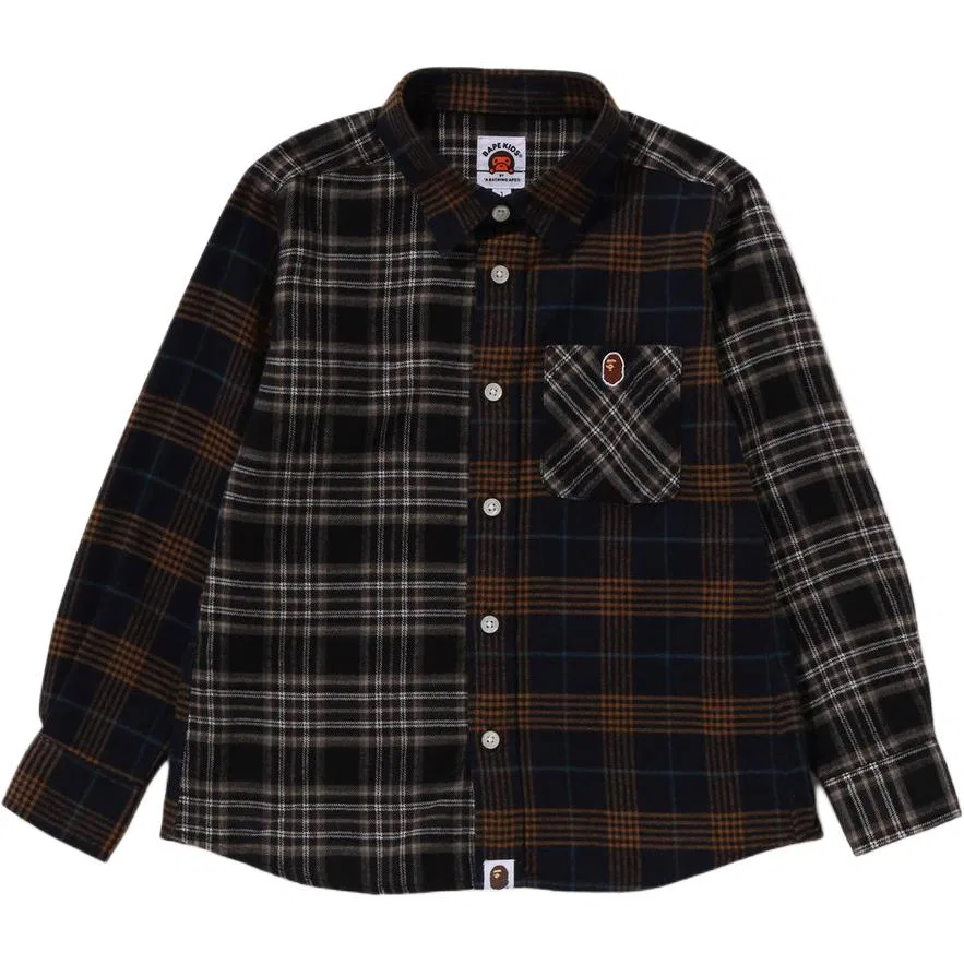 Детская рубашка Hip Hop Street A BATHING APE, Marine Blue