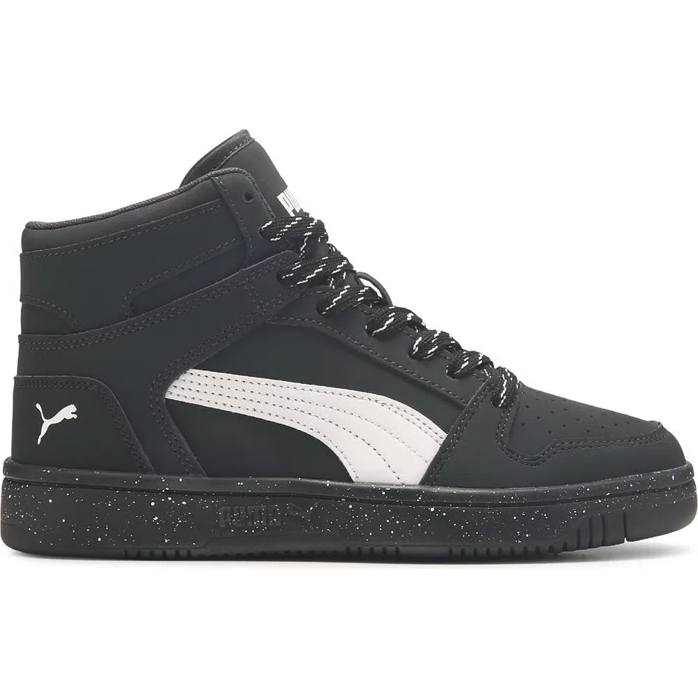 Детские высокие кроссовки Puma, Black/White — фото 2